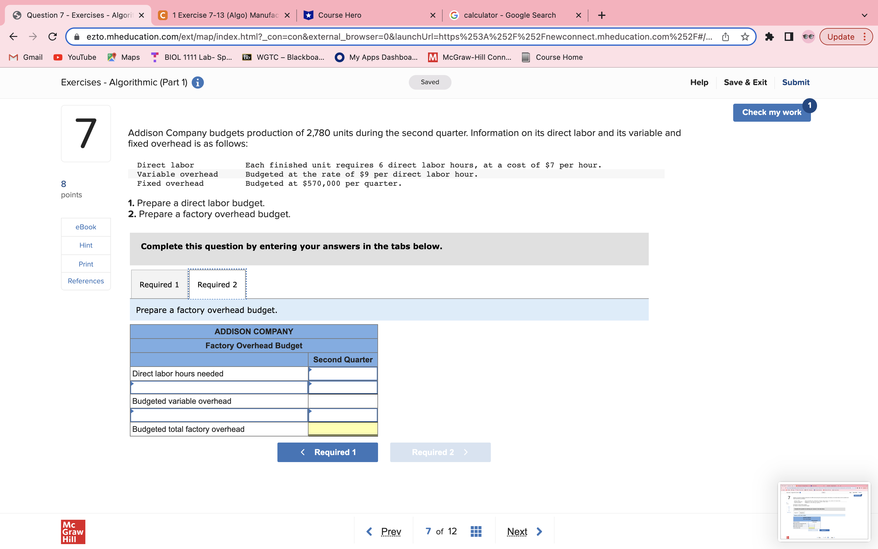 Manufaccourse Hero X G calculator - Google Search X + C ezto.mheducation.com/ext/map/index.html?_con=con&external_browser=0&launchUrl=https%253A%252F%252Fnewconnect.mheducation.com%252F#/...