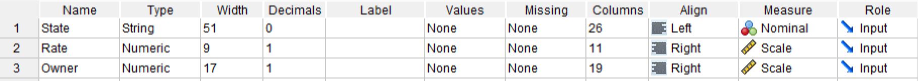 Nominal 3: Input 2 Rate Numeric Q 1 None None 11 E