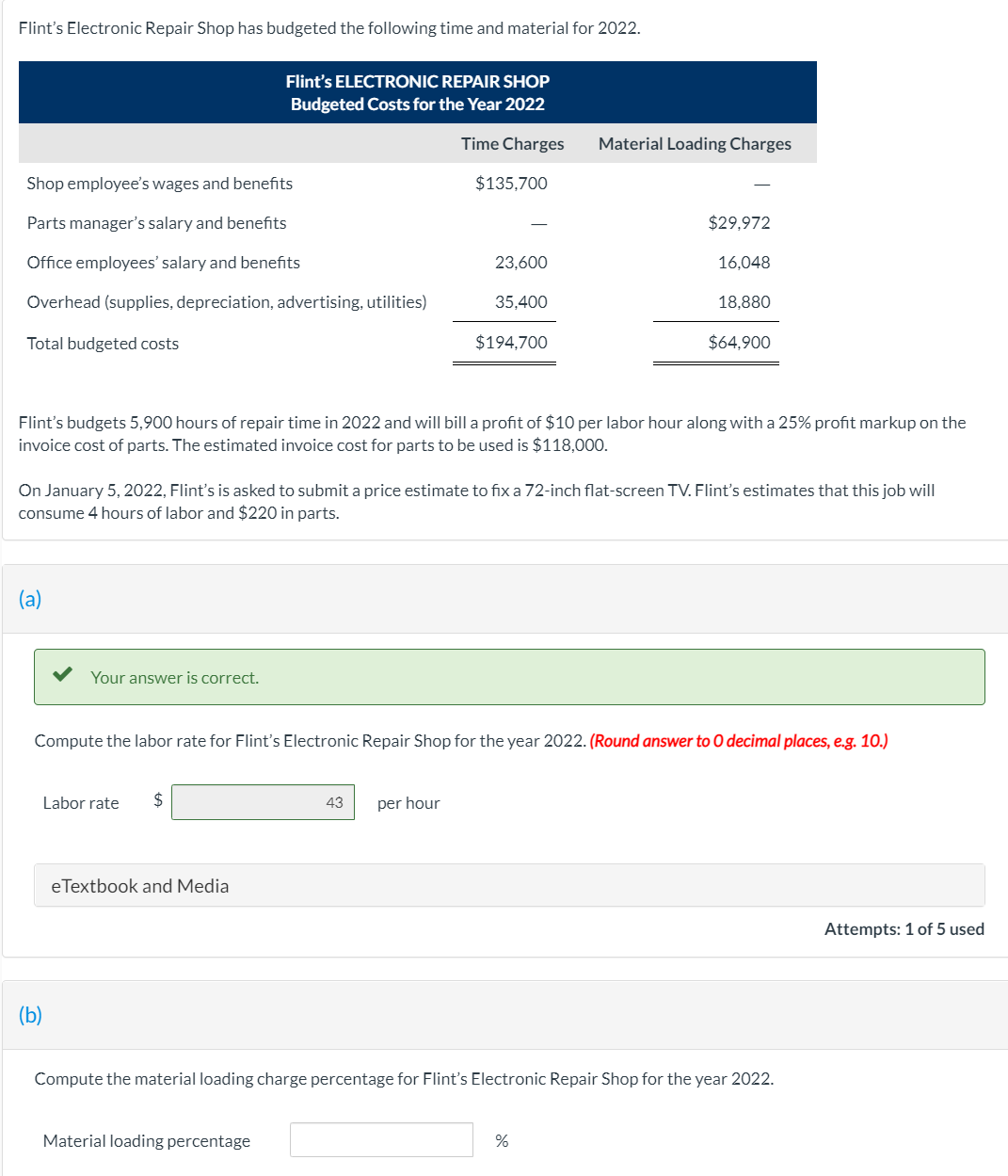 Need some help with the Material Loading Percentage %, and the Profit