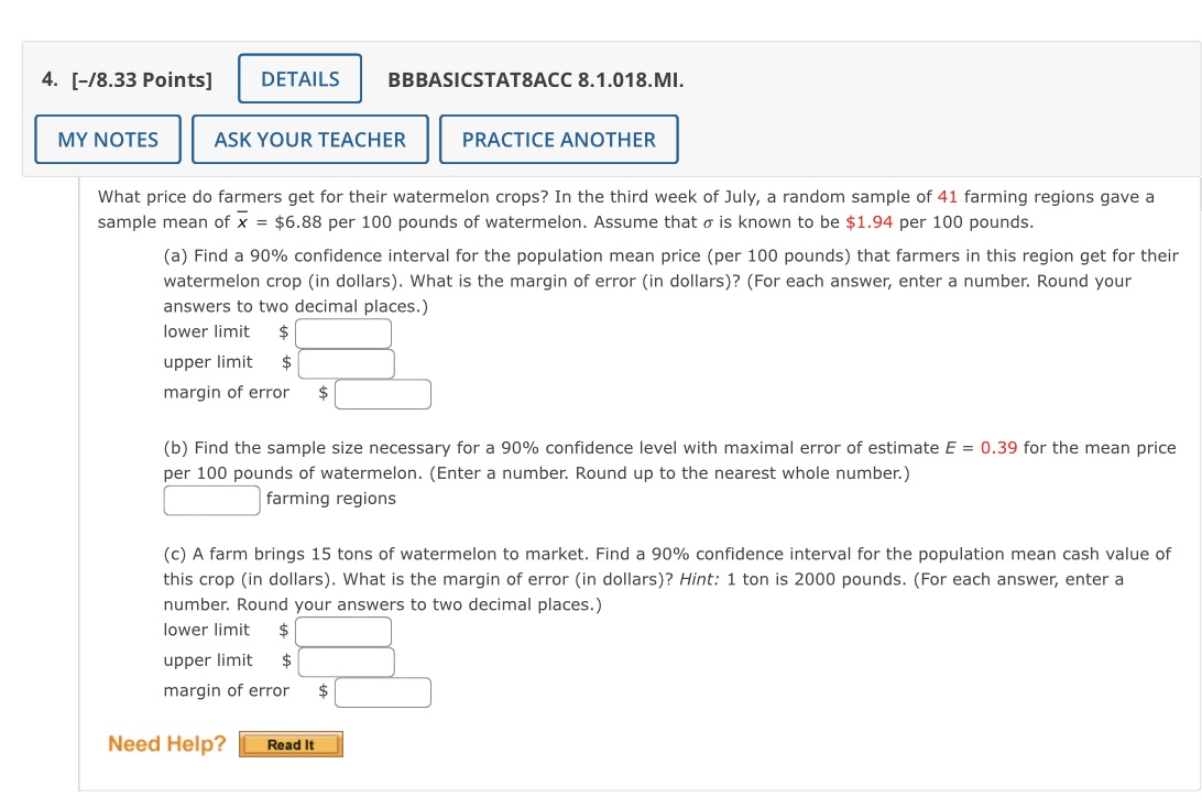 4. [18.33 Points] DETAi LS BBBASICSTATBACC 3.1.013.Ml. MY NOTES ASK YOUR