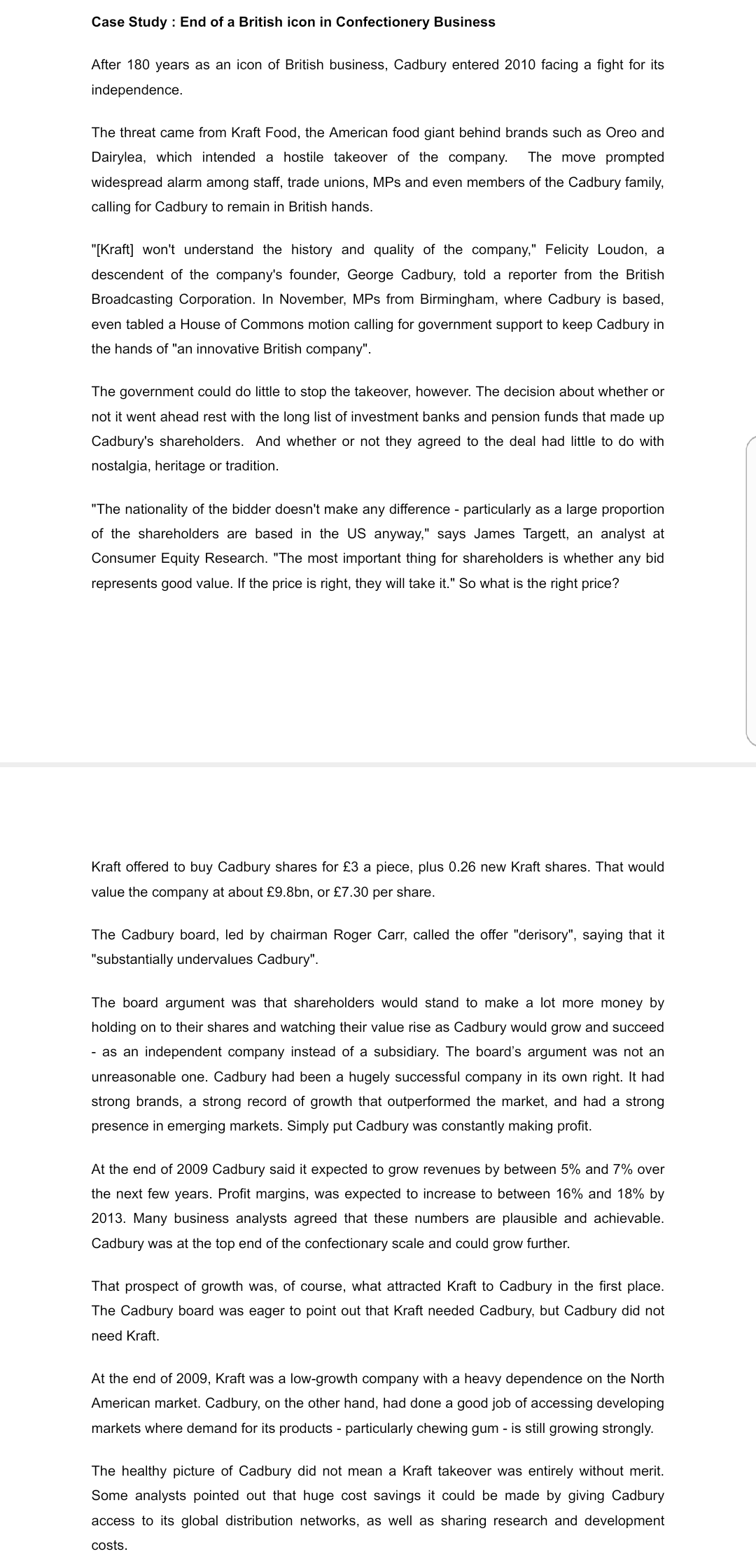 Can anyone help with this case study there are 4 questions asked