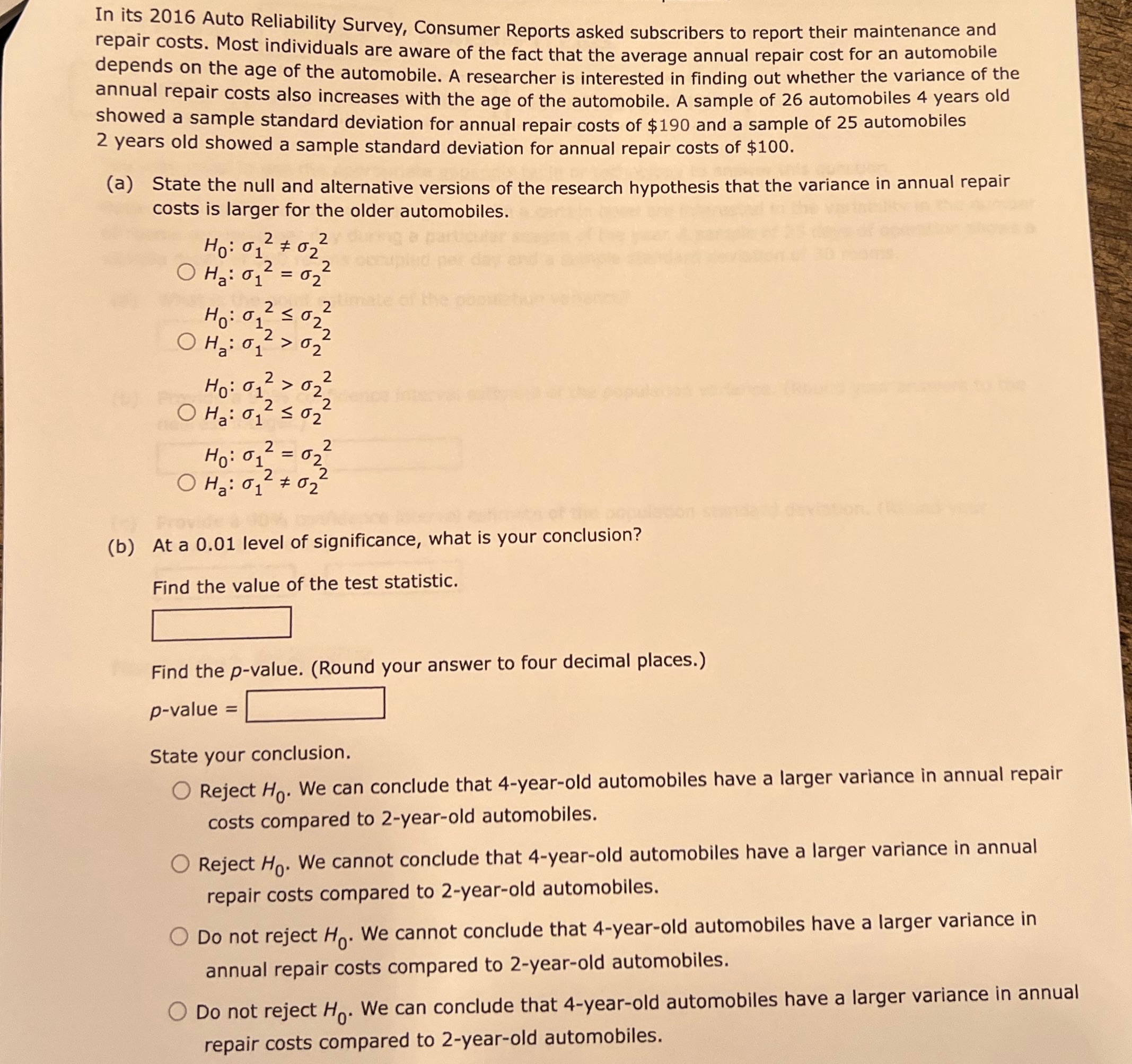 In its 2016 Auto Reliability Survey, Consumer Reports asked subscribers to