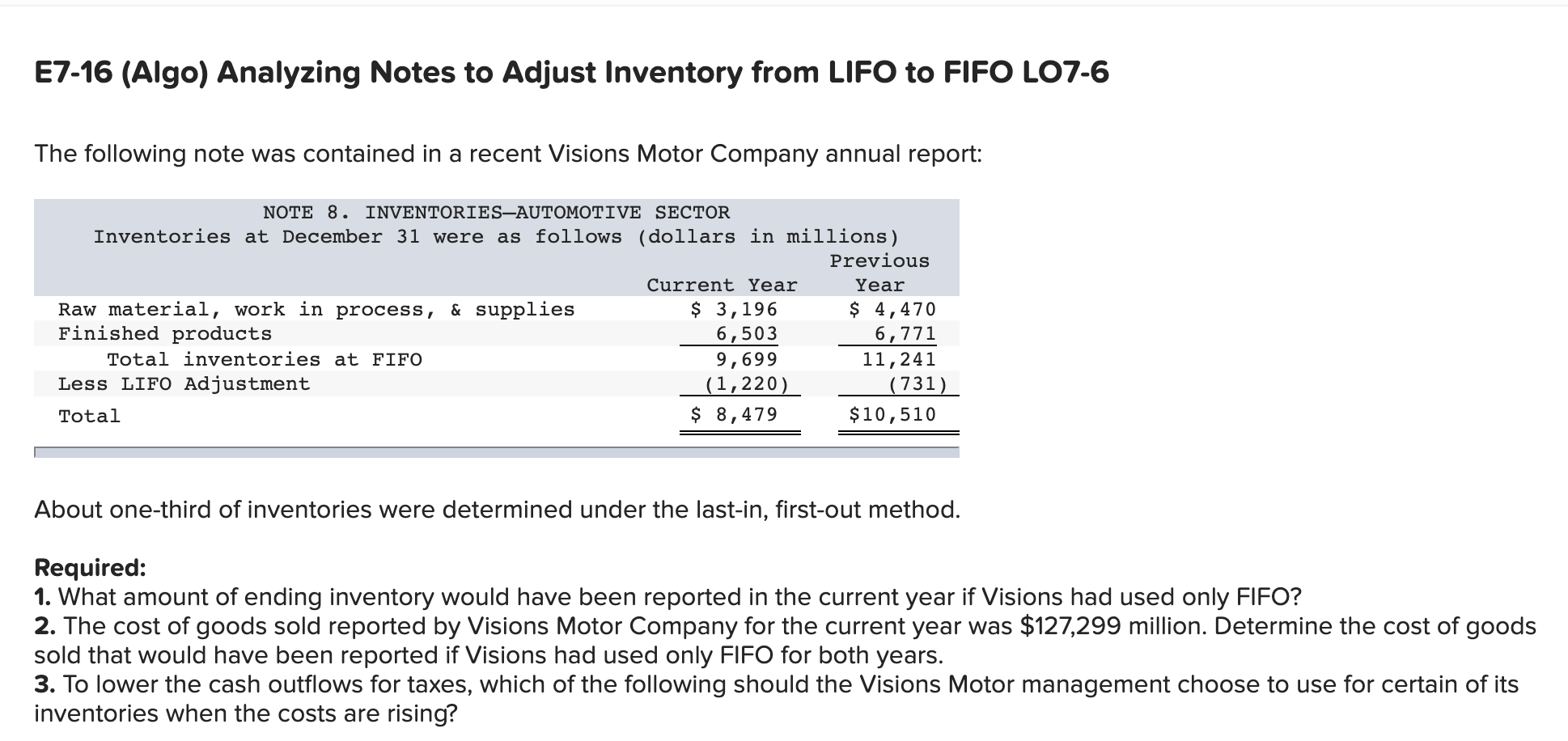 With the Information given please help me finda) What amount of ending