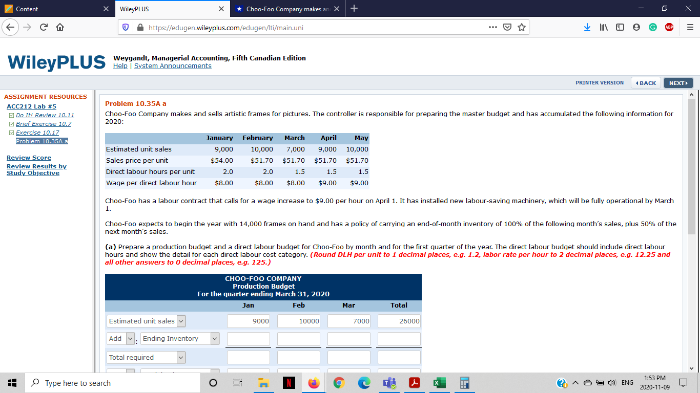 Company makes an X + X A https://edugen.wileyplus.com/edugen/Iti/main.uni E WileyPLUS Weygandt, Managerial