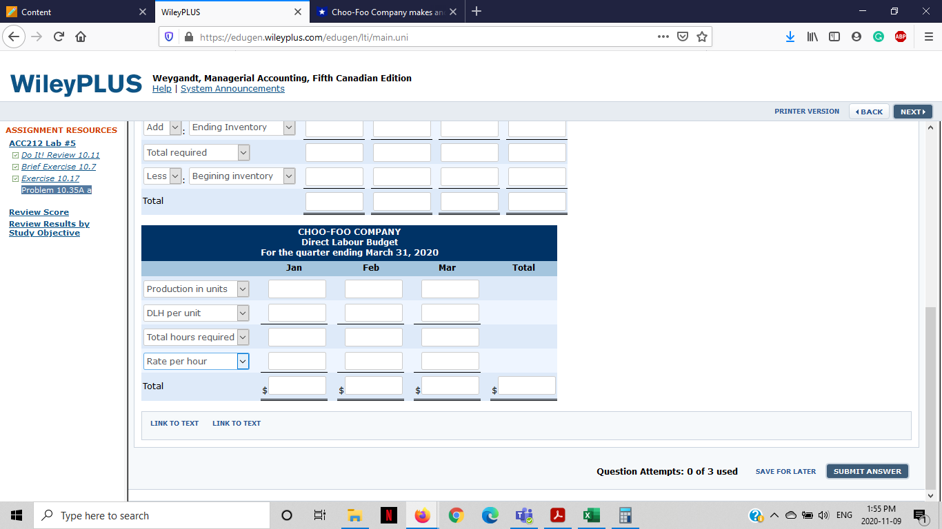 Please See attached image for the question Content X WileyPLUS X *Choo-Foo