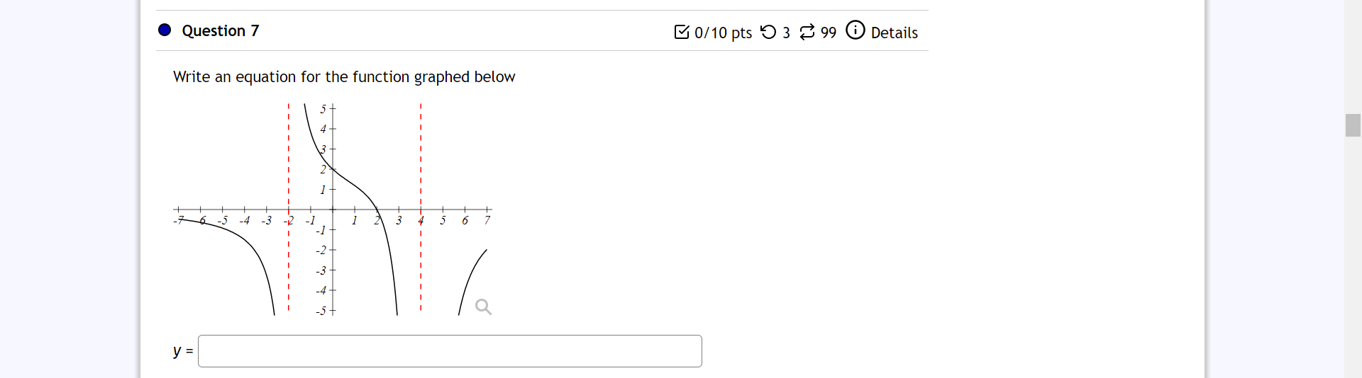 2 0/10 pts 9 3 98 0 Details Find a degree 3