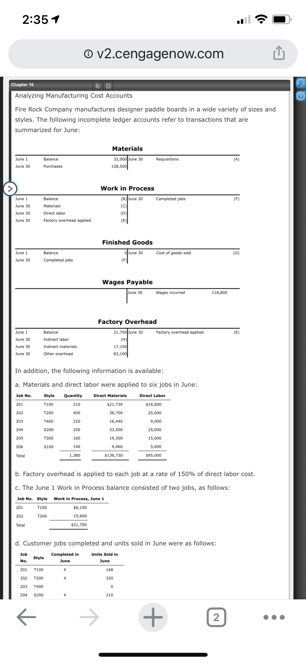 How do you Determine the missing amounts associated with each letter and
