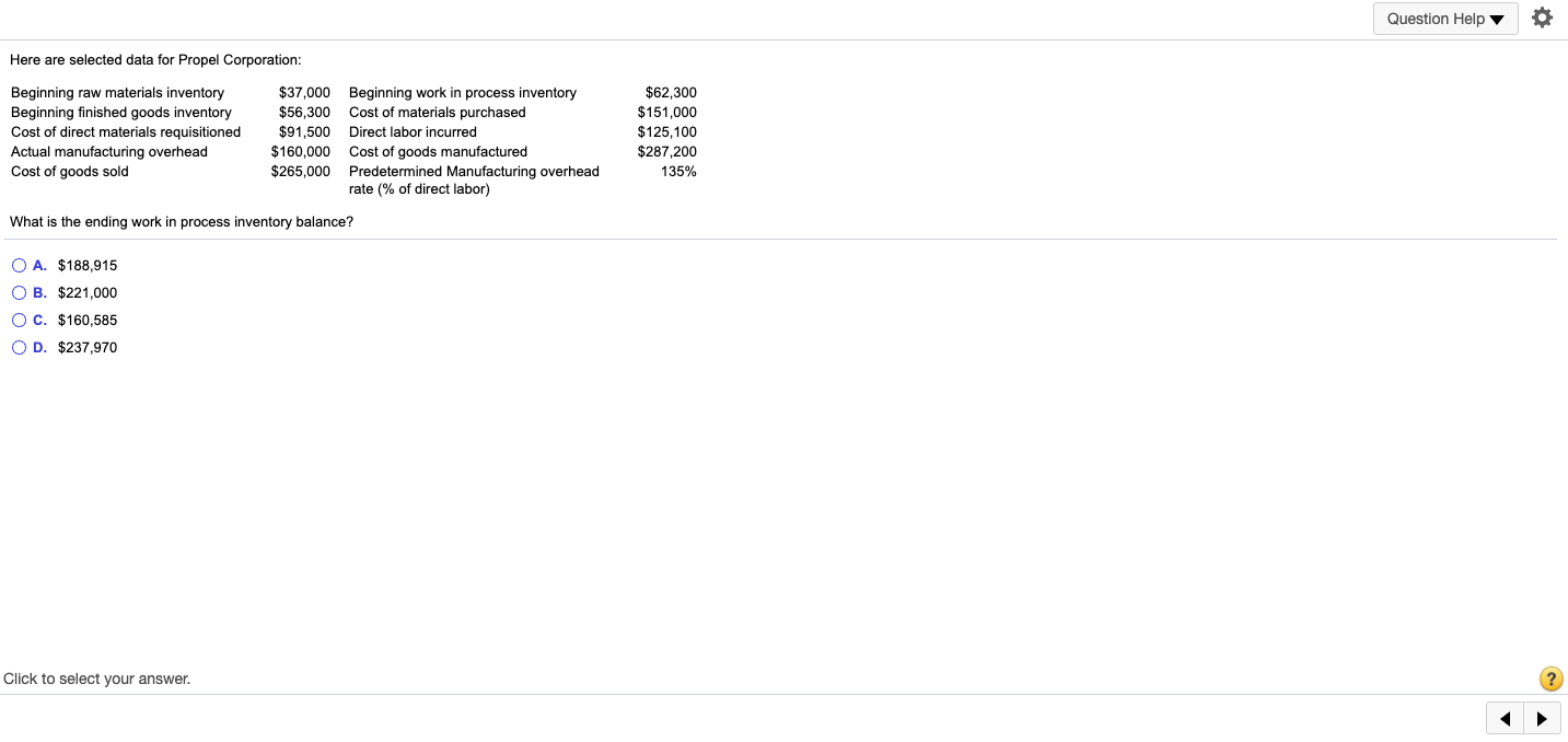 Acct 2020: Question 6 Question Help Here are selected data for Propel
