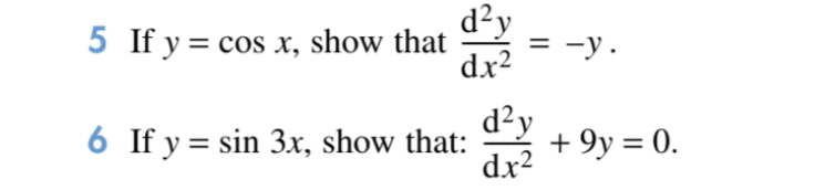 Differentiation and applicationsSecond derivatives(* Ignore this section* - wk 5, 5B Q