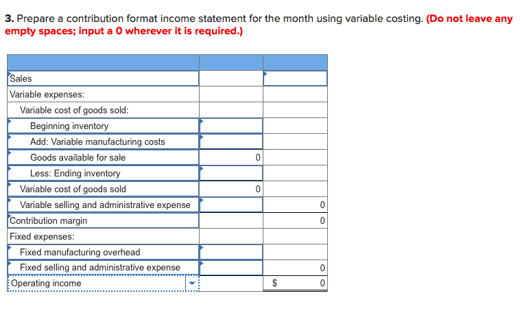 specially designed computer tables. using select hardwoods. The division's monthly costs are