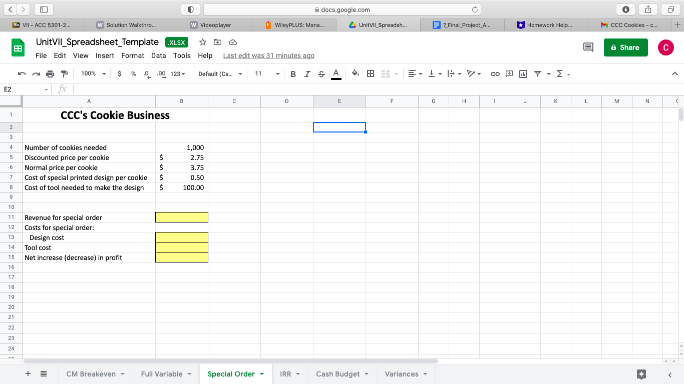 Please help me calculate the cells in yellow: A docs.google.com C Bb