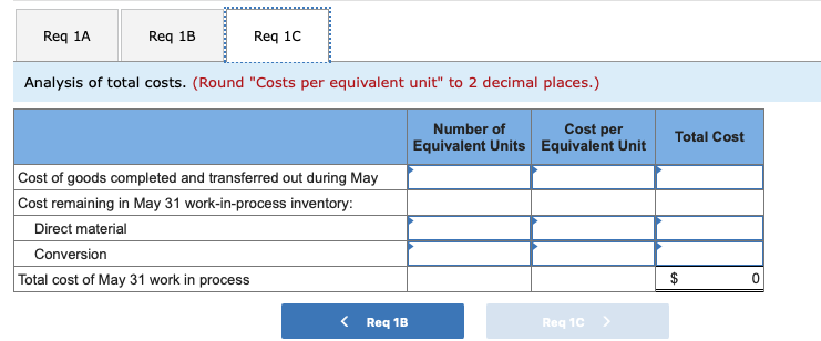 using process costing. Direct material is added at the beginning of the