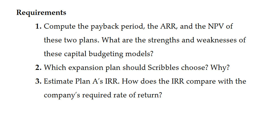 with different cash flows and residual values (Learning Objectives 2 & 4)