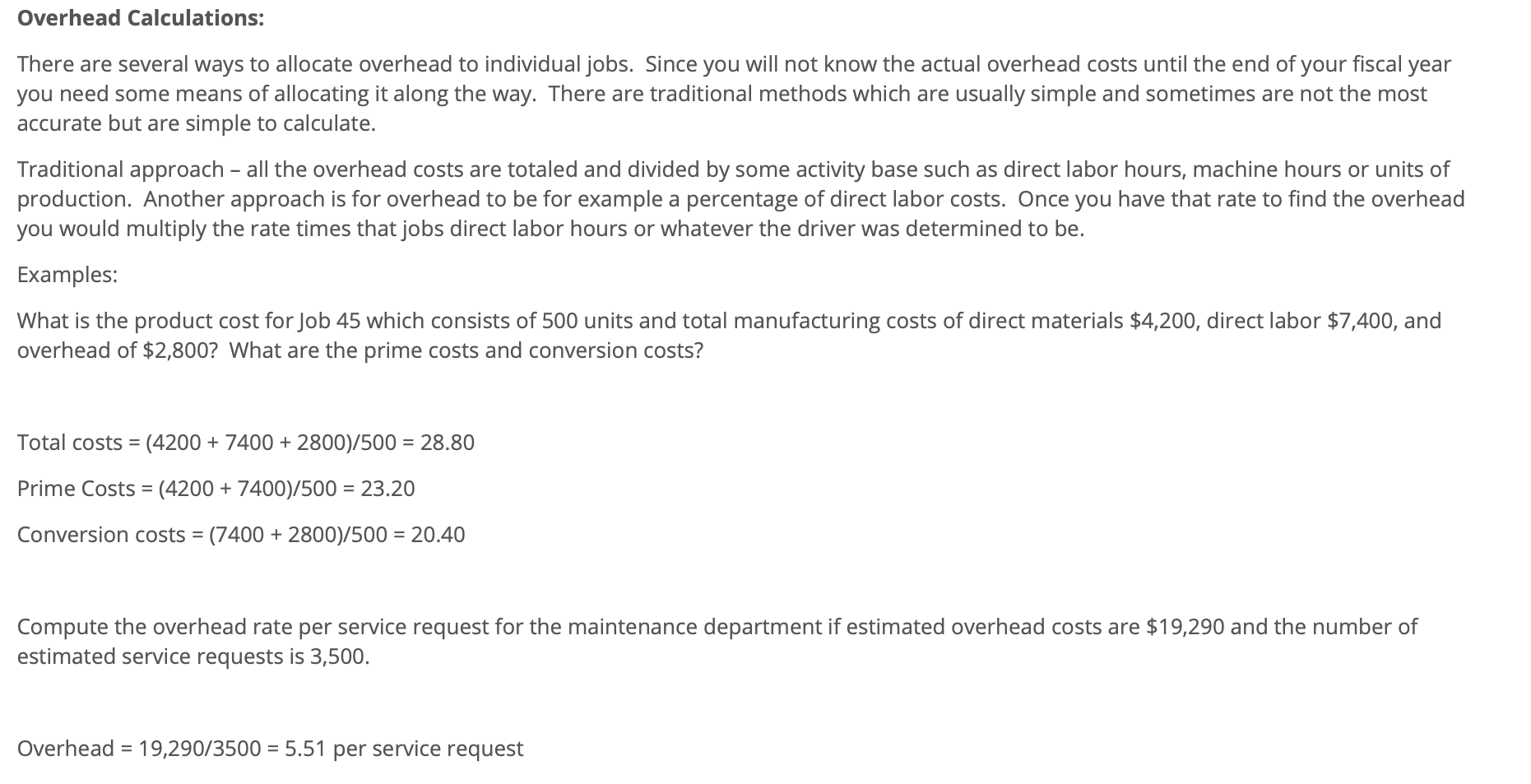 Costs = Other costs of the business, e.g. sales and general and