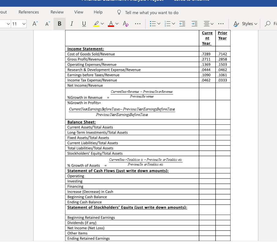 I am working on a project for accounting using the data from
