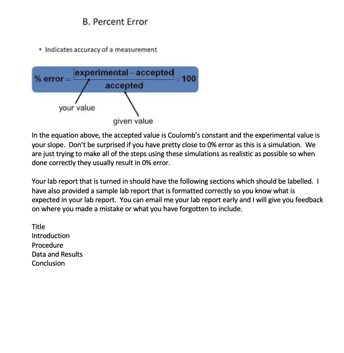 strength of the electric field at various positions relative to the initial