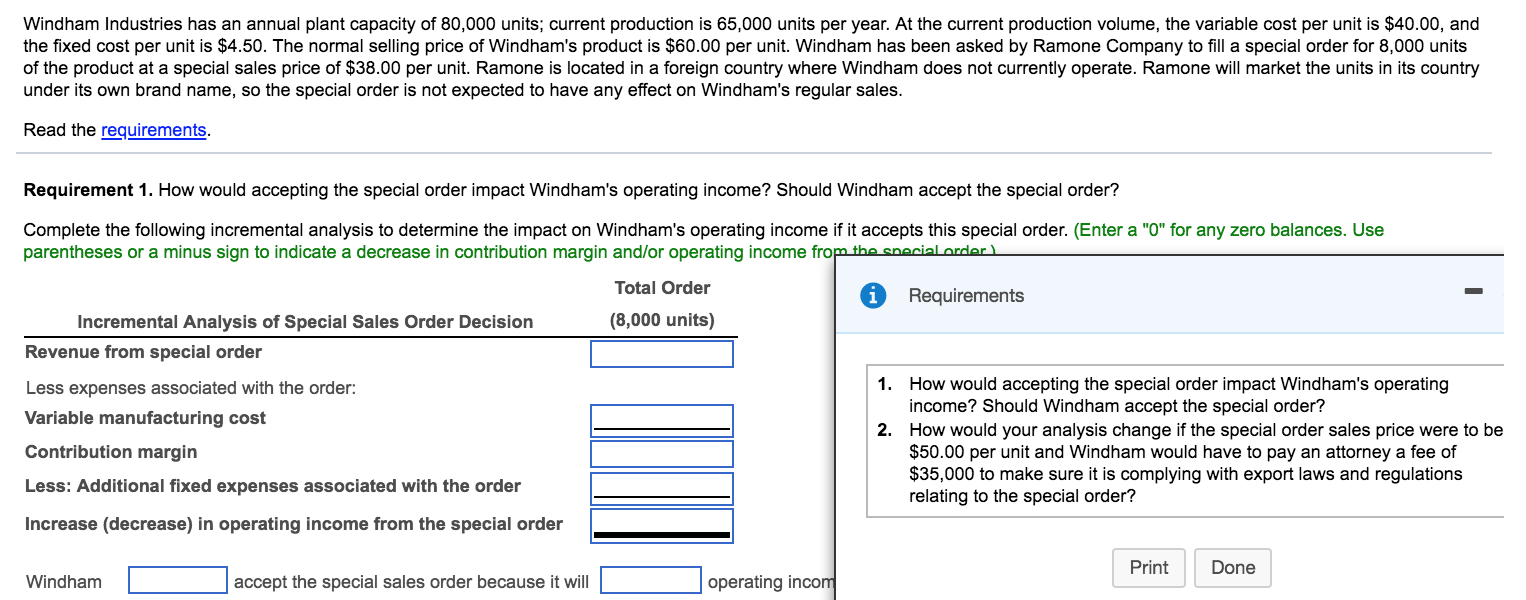 sales price were to be $50.00 per unit and Windham would have