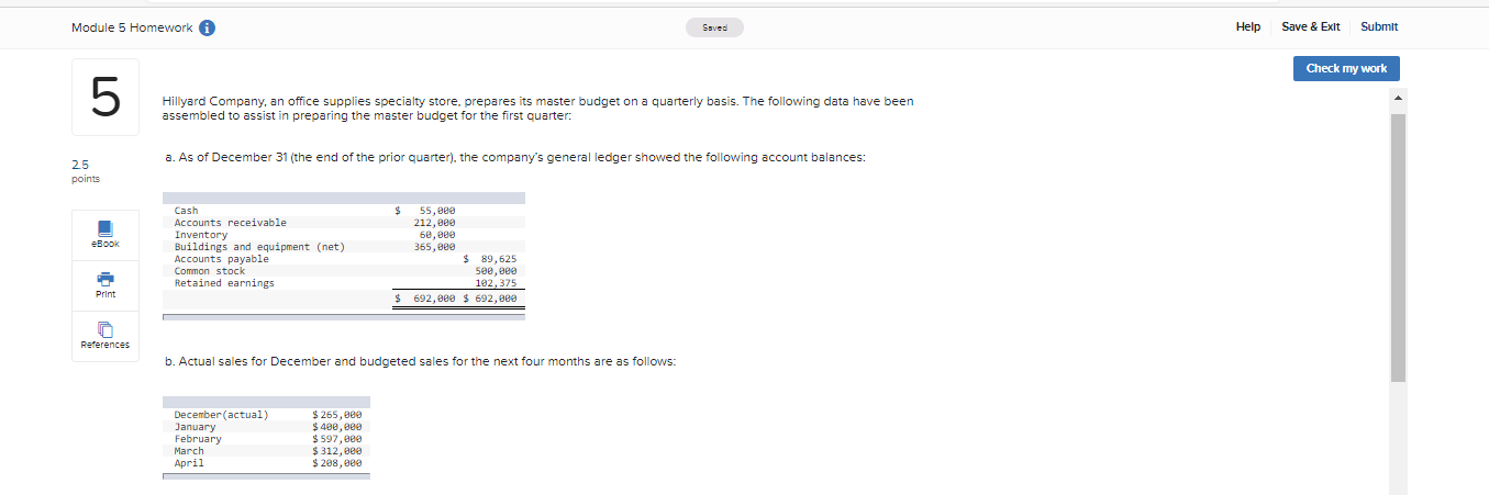 This question has 6 parts. Please answer all. I will give feedback