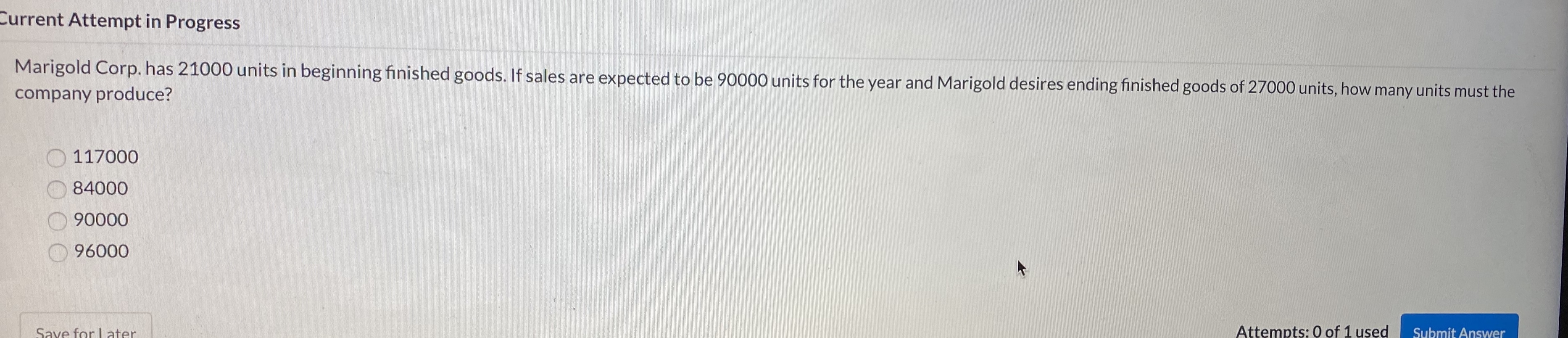of $550000, and the company requires a 15% ROI. Projected sales are