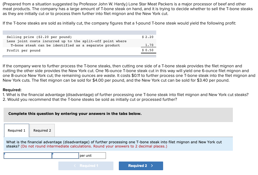 please answer questions 1 and 2. {Prepared from a situation suggested by