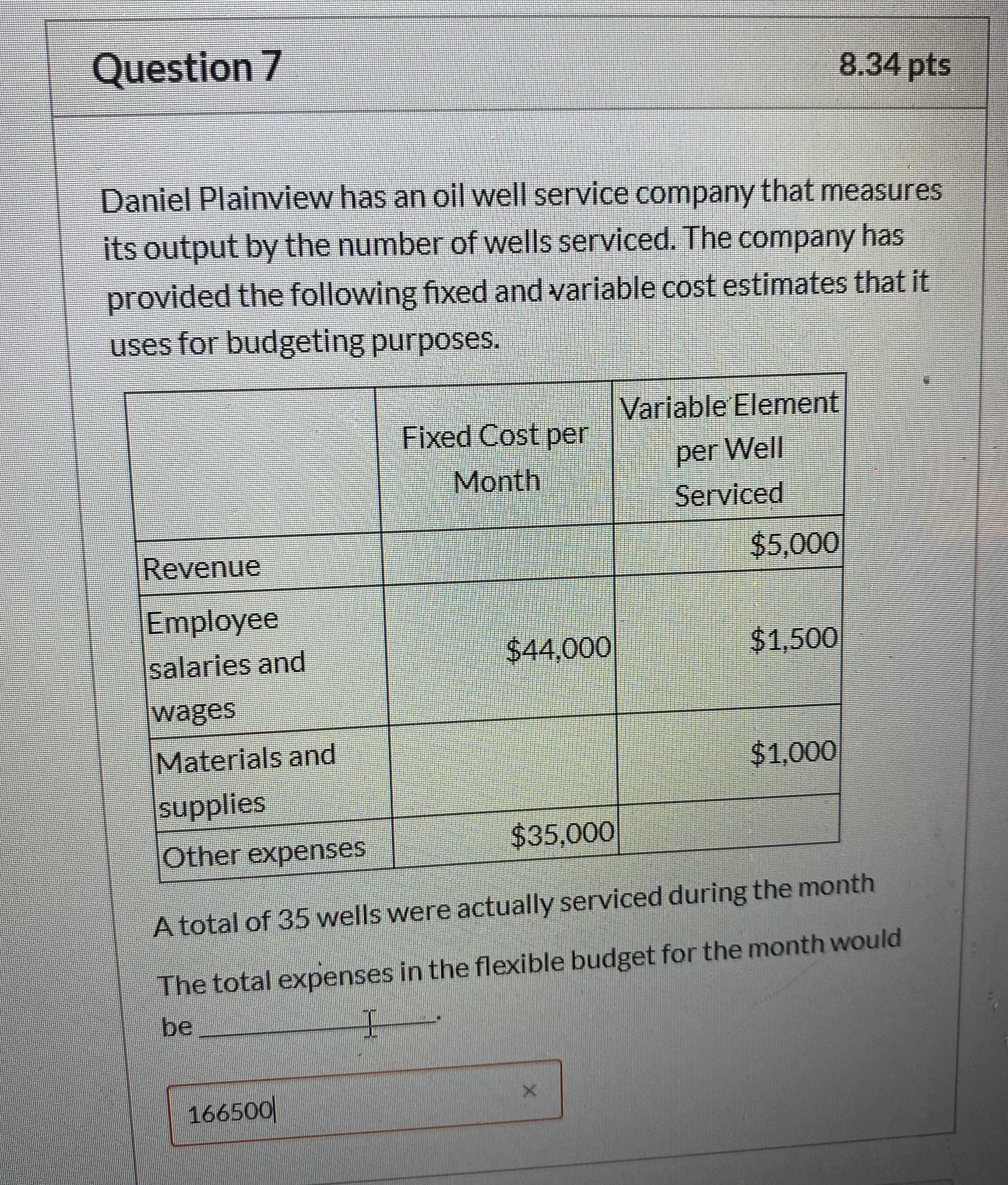 Please verify the answer, not sure if it is correct Question 7