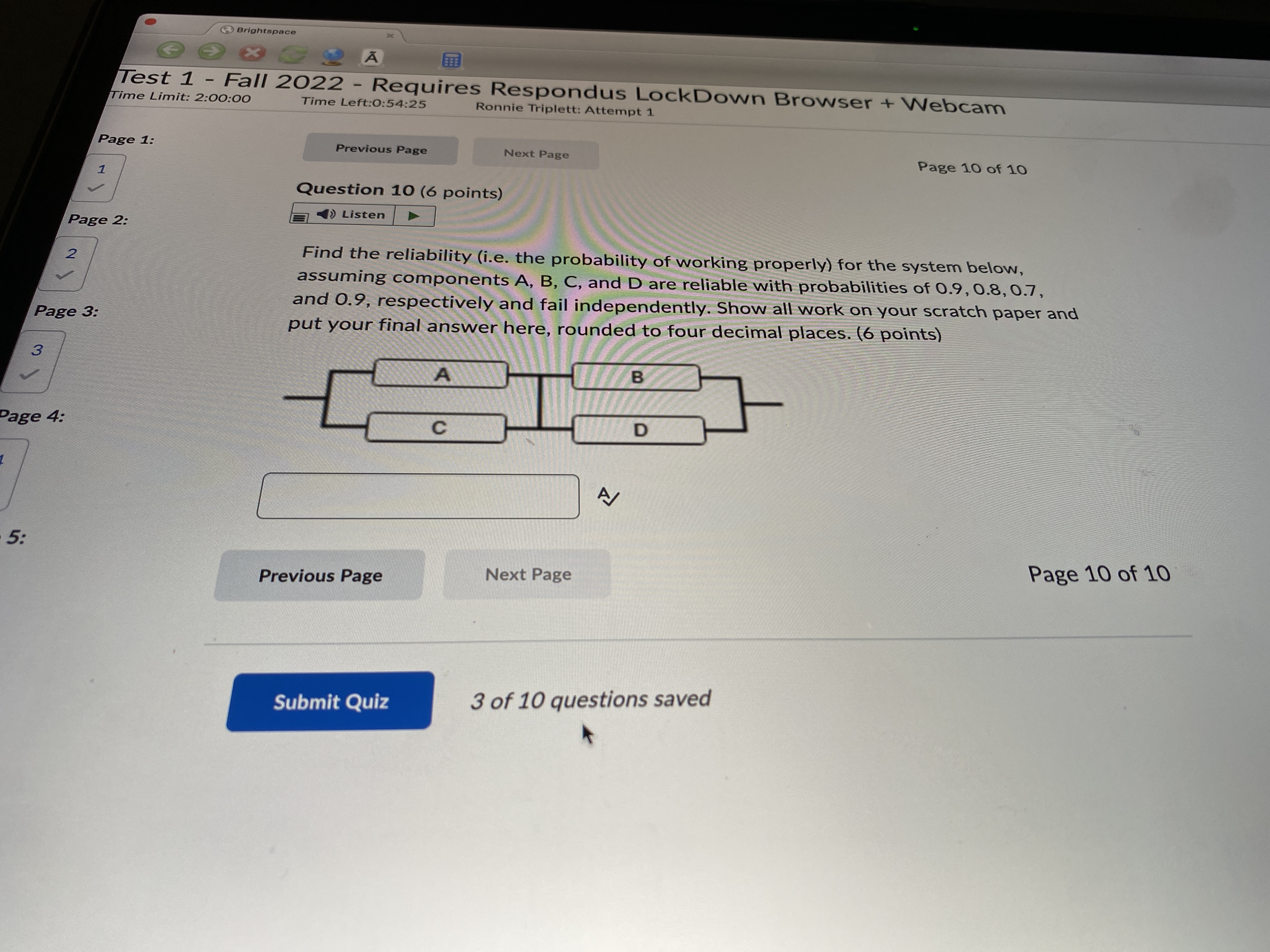  Brightspace PO OG 2 A Test 1 - Fall 2022 -