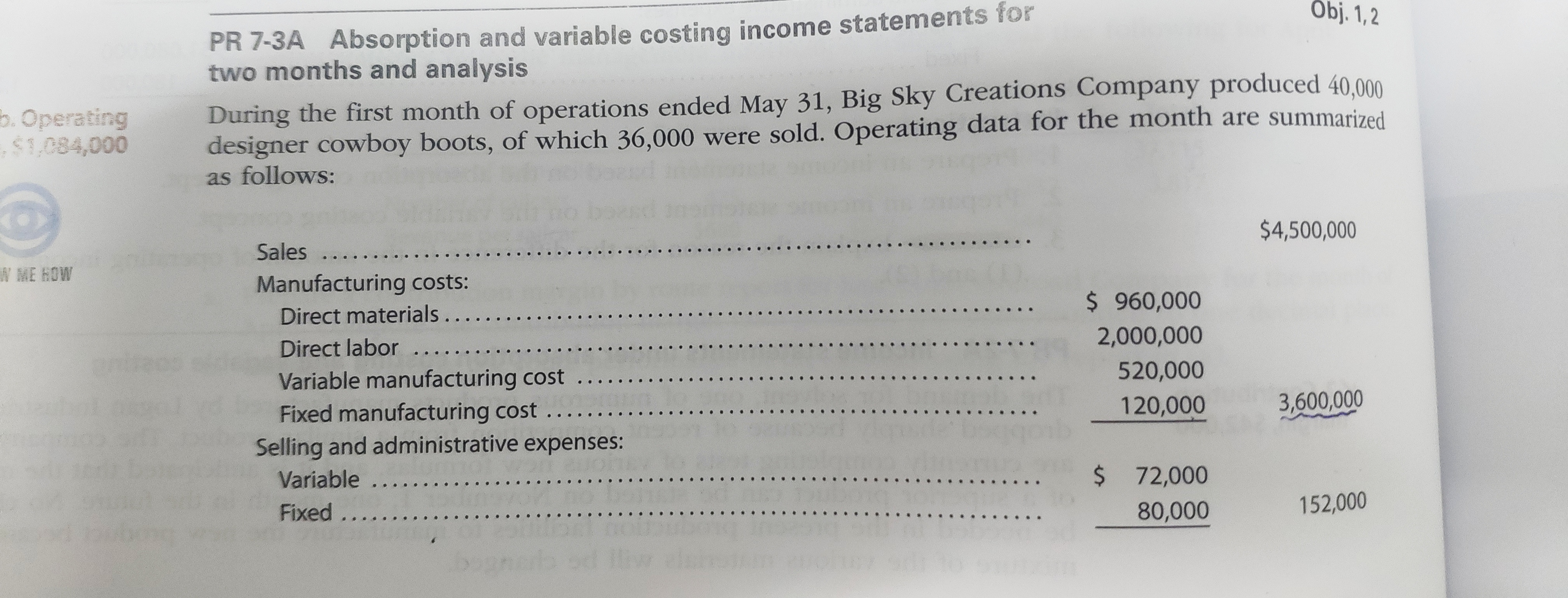 statements for (a)may and (b)june Chapter 7 Variable Costing for Management Analysis
