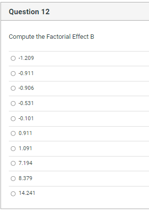 +1 or -1. We conduct a single replicate of this experiment, collecting