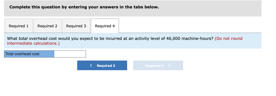 000 $ 262.710 Assume that the total overhead cost above consists of