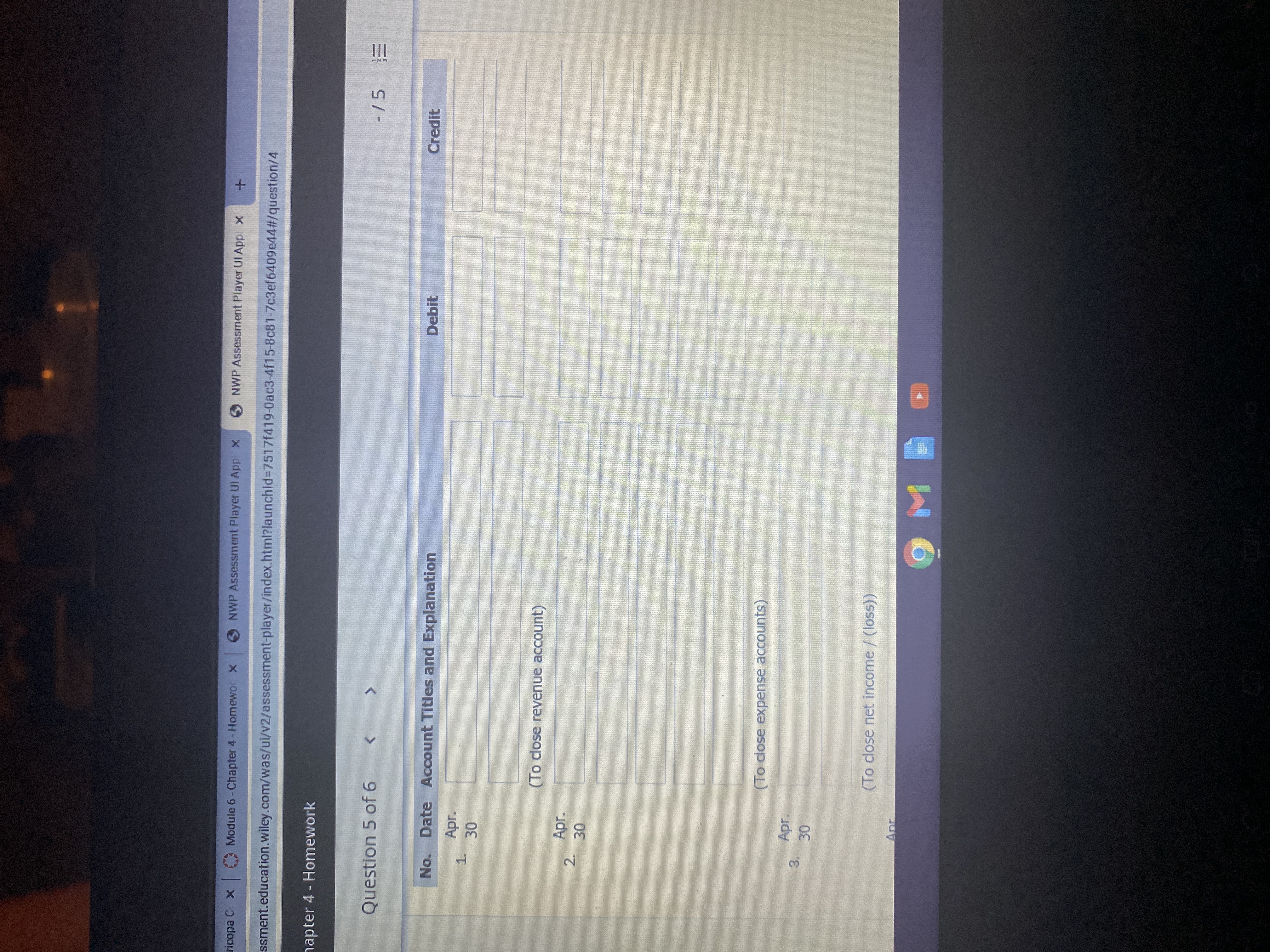 x 5 NWP Assessment Player UI App x NWP Assessment Player assessment.education.wiley.com/was/ui/v2/assessment-player/index.html?launchid=7517f419-0ac3-4f15-8c81-7c3ef64