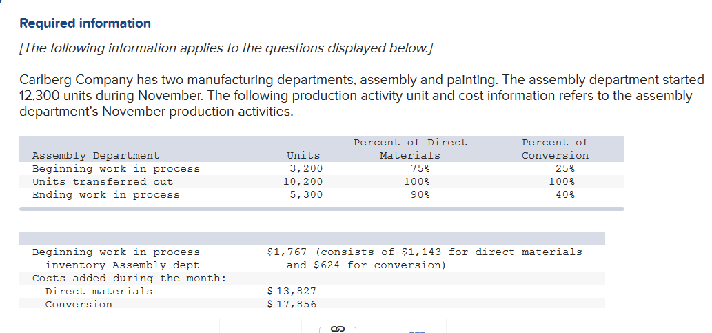 3.I need help with this Required information [The following information applies to