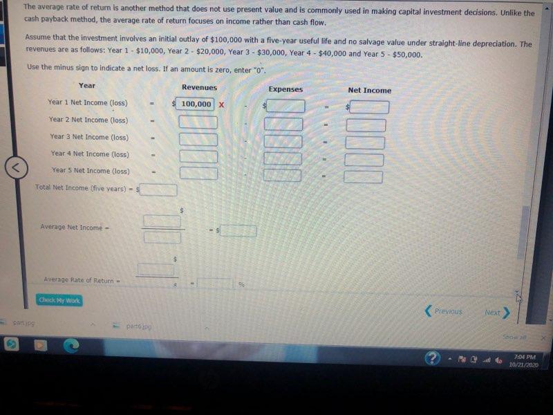 flows from an investment are even or uneven. Cash Payback Method (Even