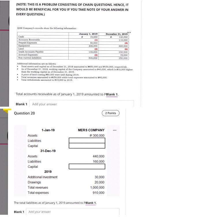 Please helpp (NOTE: THIS IS A PROBLEM CONSISTING OF CHAIN QUESTIONS. HENCE,