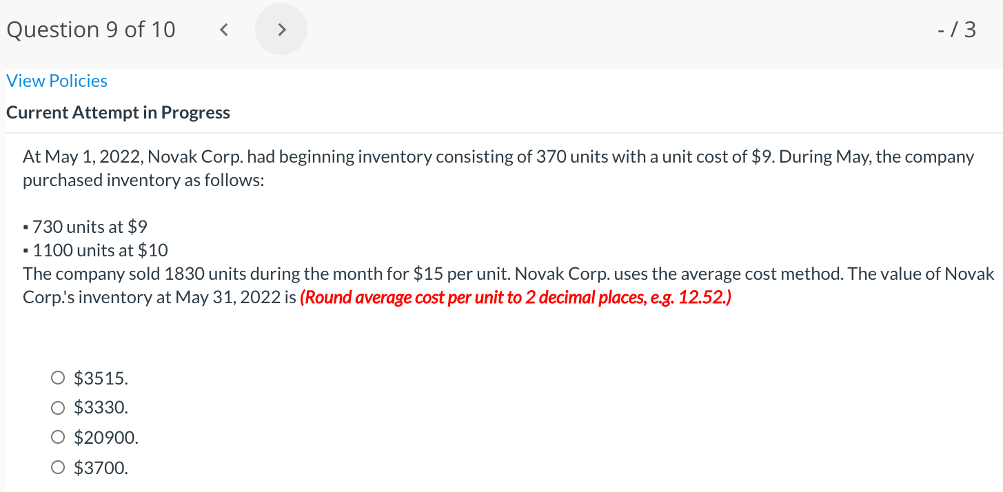 61 units @ $6.45 each 25 Purchase 92 units @ $6.70 each
