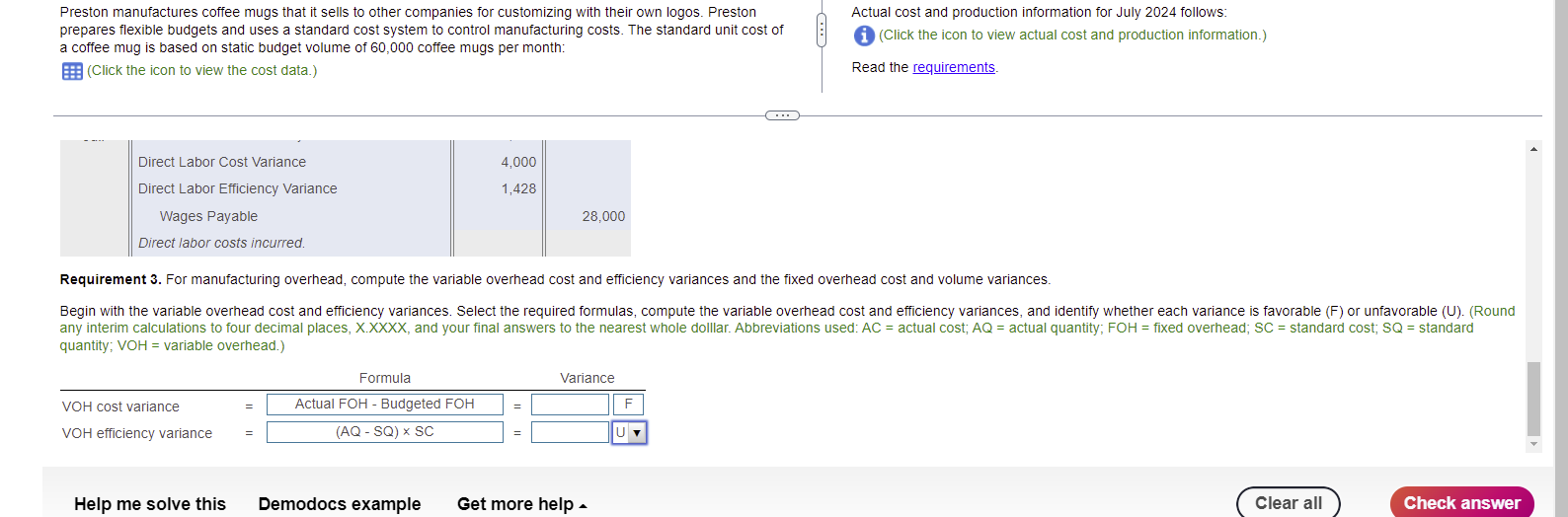 (0.2 lbs @ $0.25 per lb) 0.05 a. There were no beginning