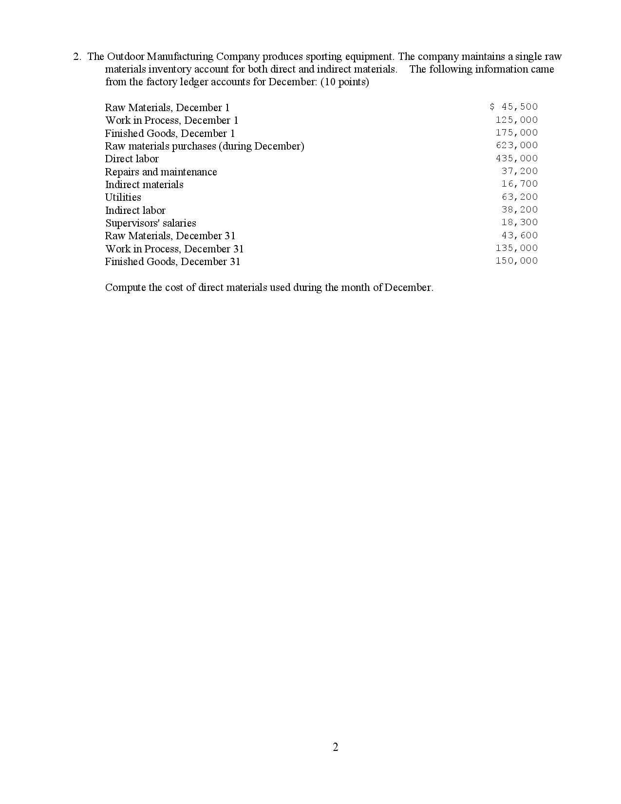 should be inserted in the blank spaces. points Show your calculations for