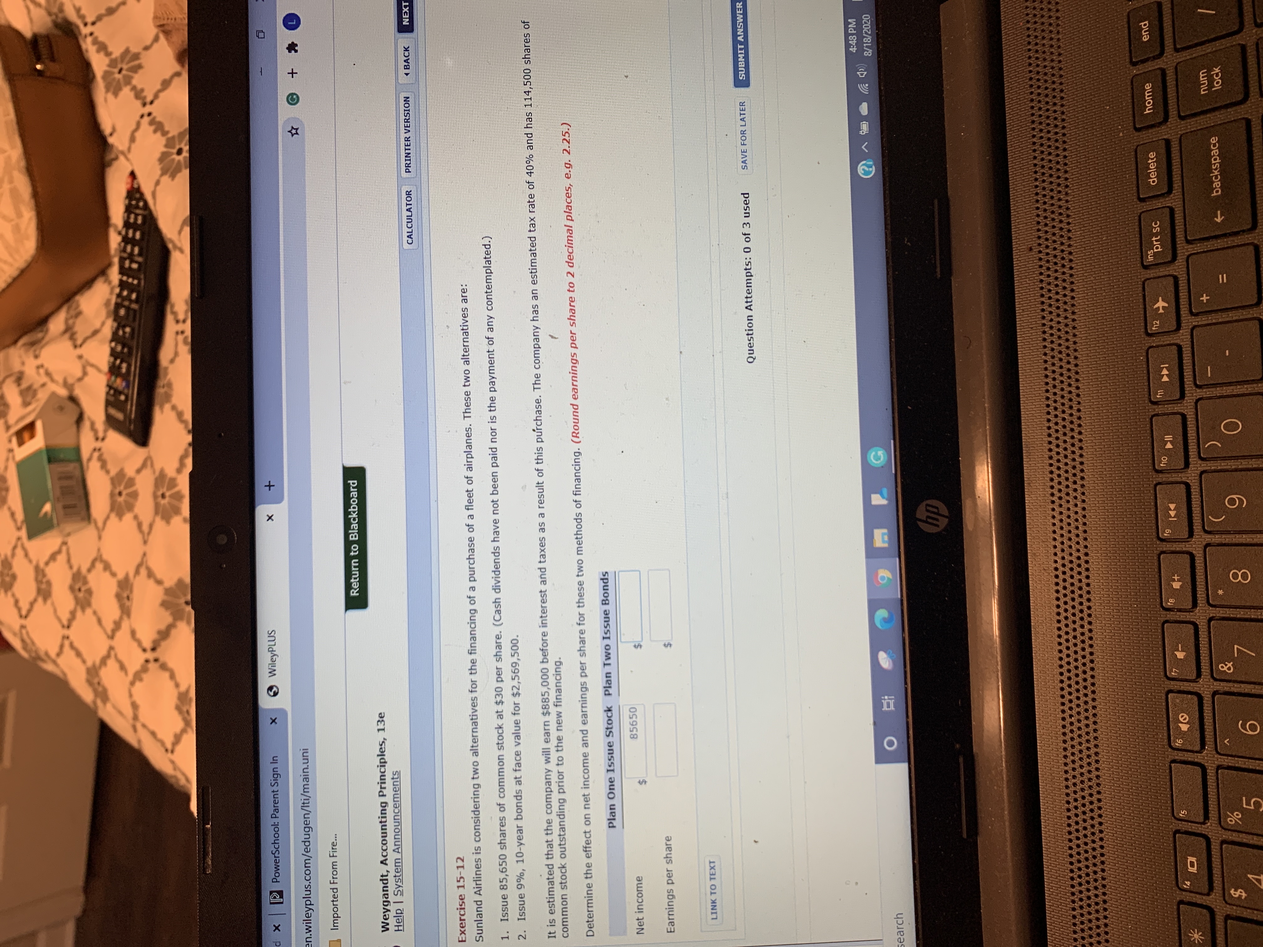 x | PowerSchool: Parent Sign In X WileyPLUS X + en.wileyplus.com/edugen/Iti/main.uni