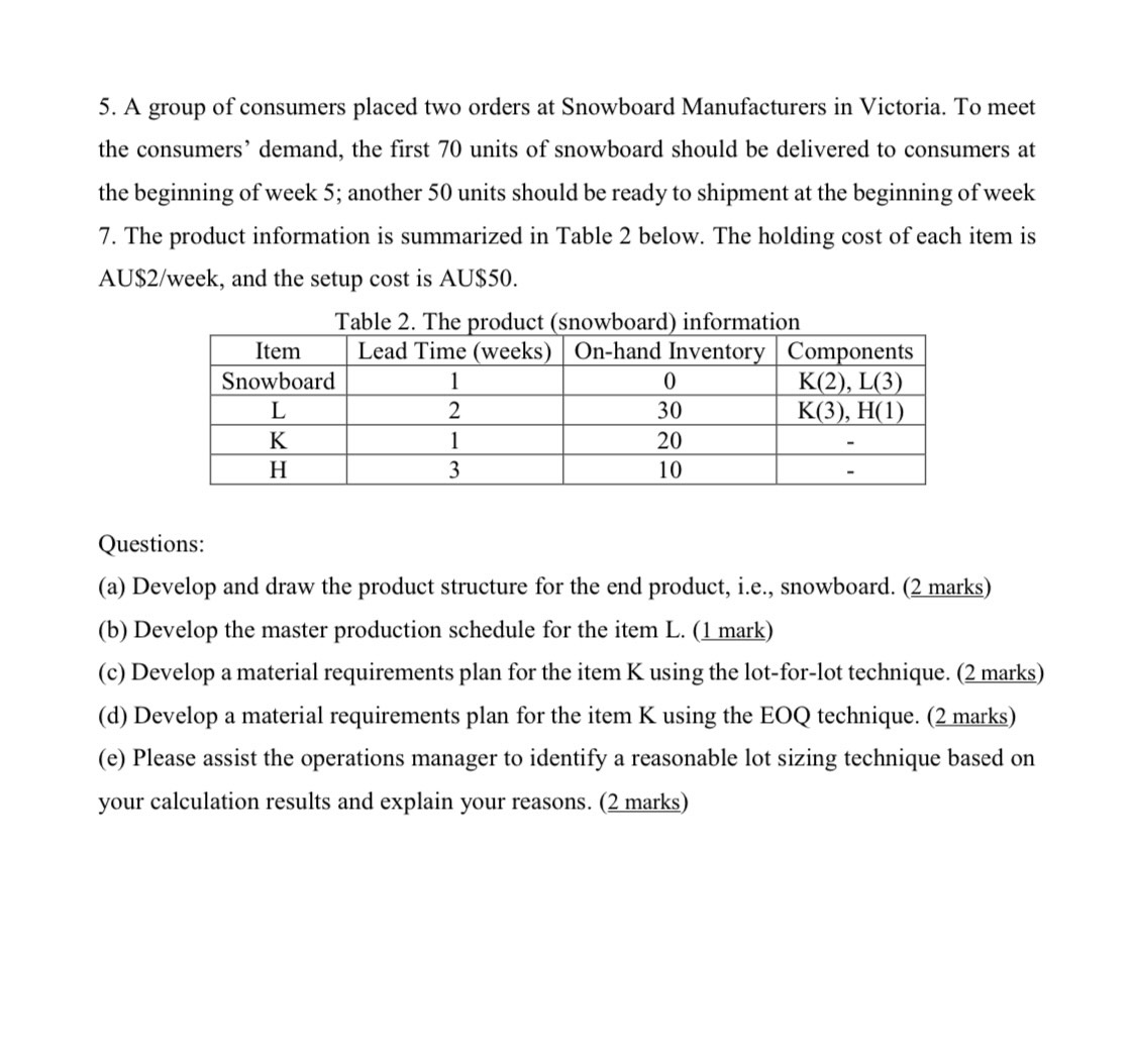 Anwer the below question, remember provide formula and calculation ? 5. A