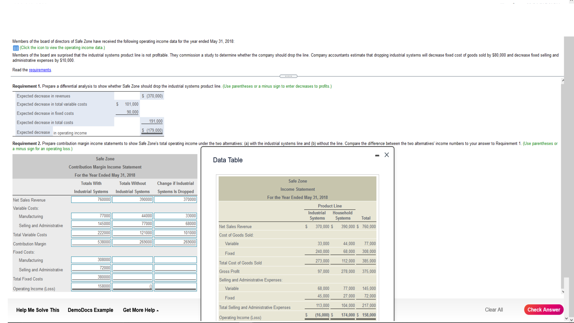 I need help figuring out the last two rows. I know once