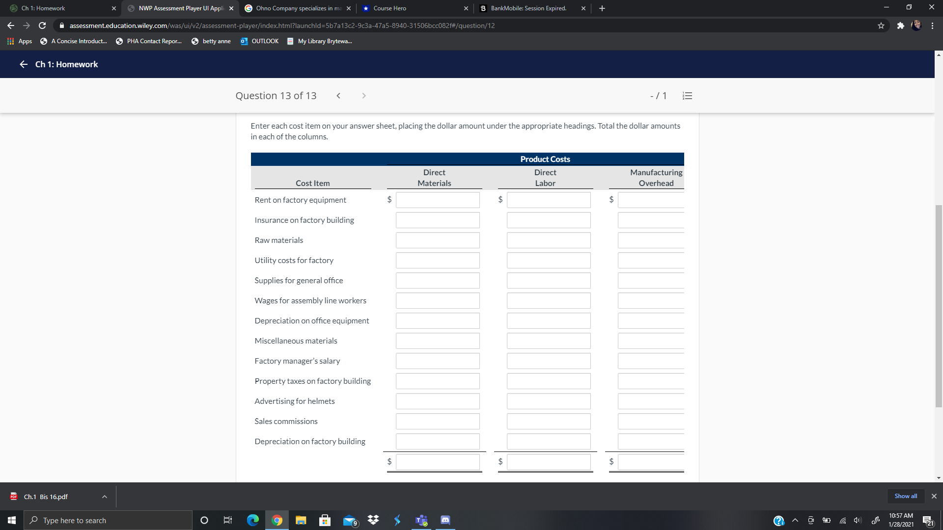 Ohno Company specializes in ma x *Course Hero B BankMobile: Session Expired.