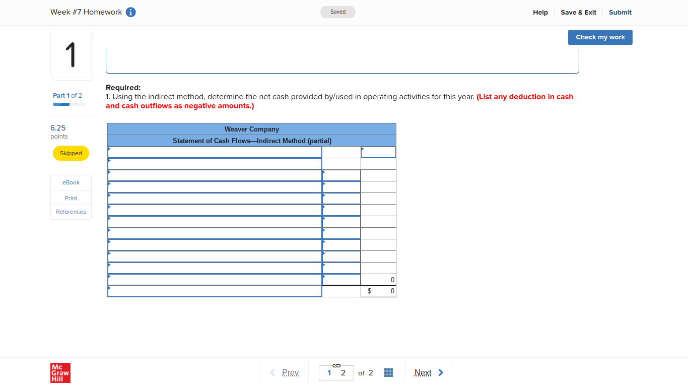 Balance Sheet Part 1 of 2 at December 31 This Last Year