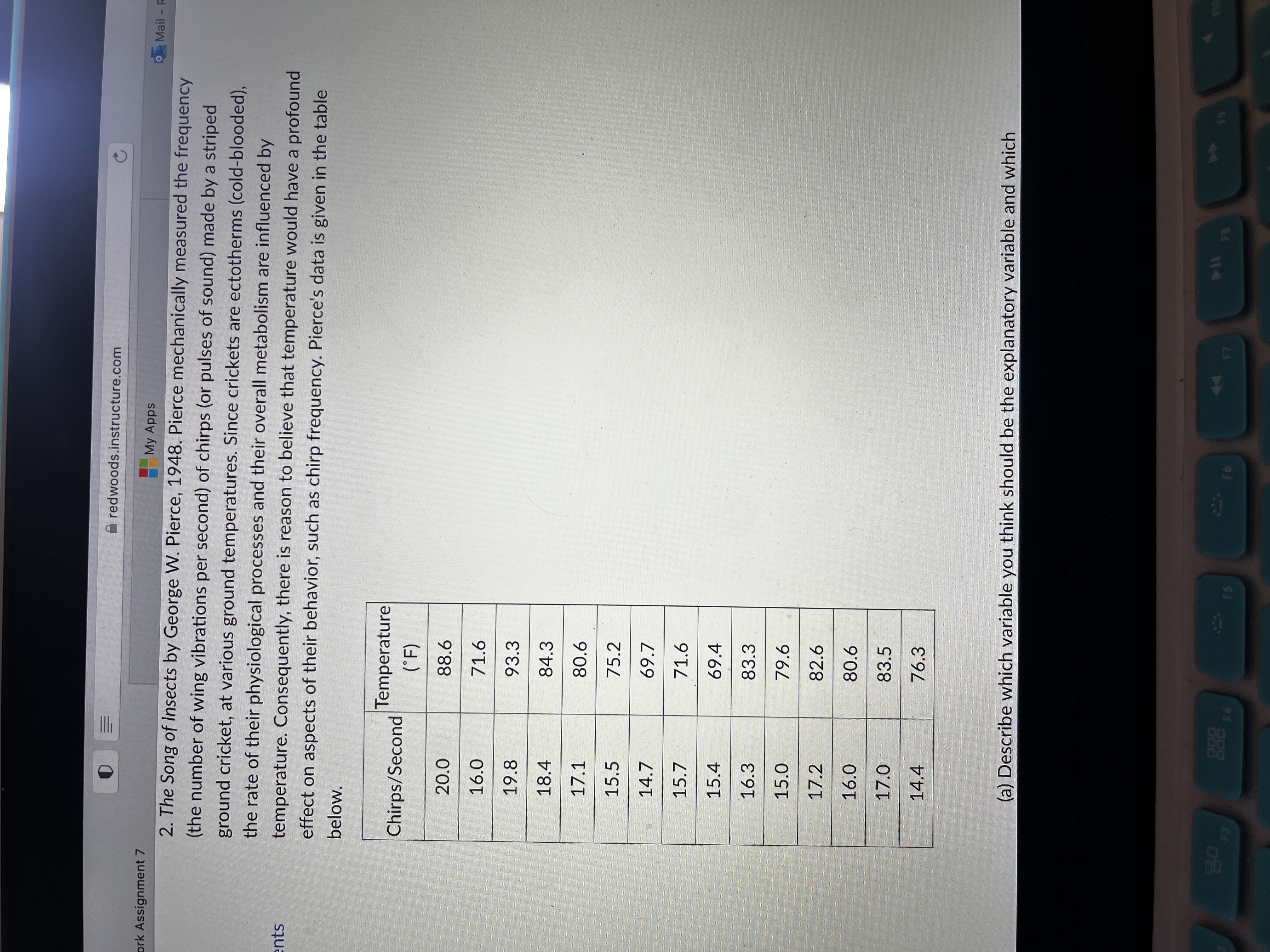and which variable should be the response variable. Explain your reasoning. (b)