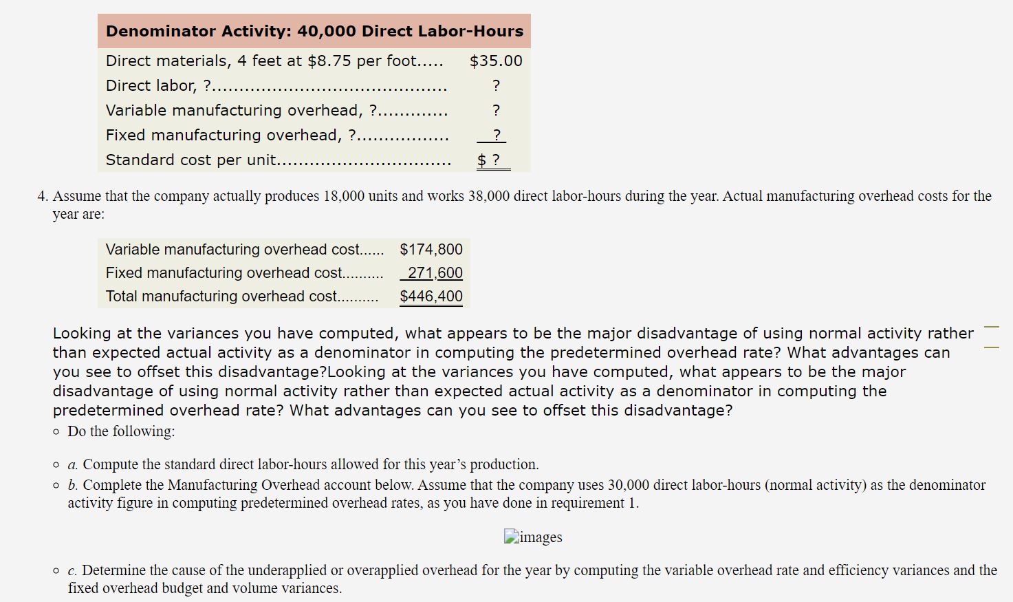 Card Morton Company's variable manufacturing overhead should be $4.50 per standard direct