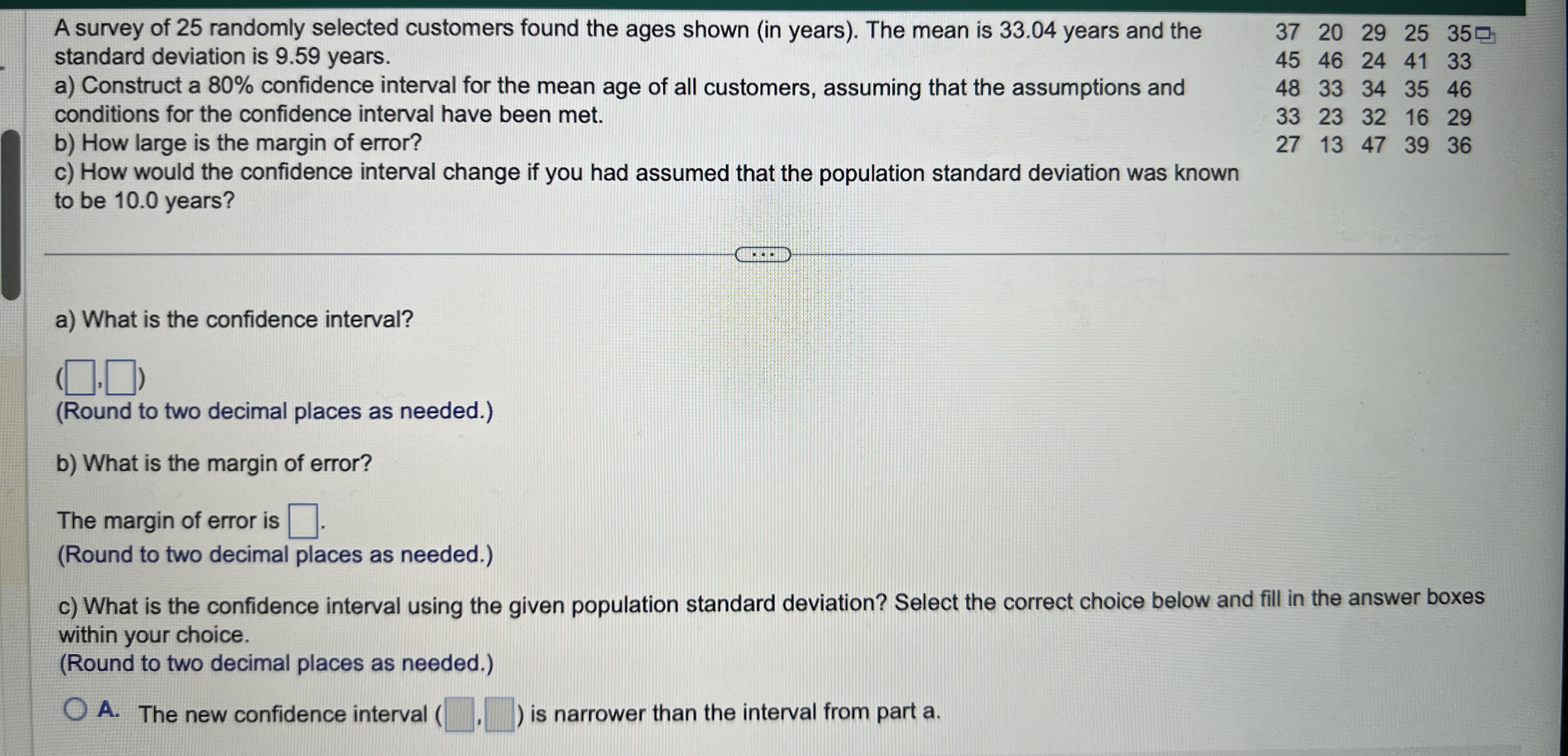 deviation? Select the correct choice below and fill in the answer boxes