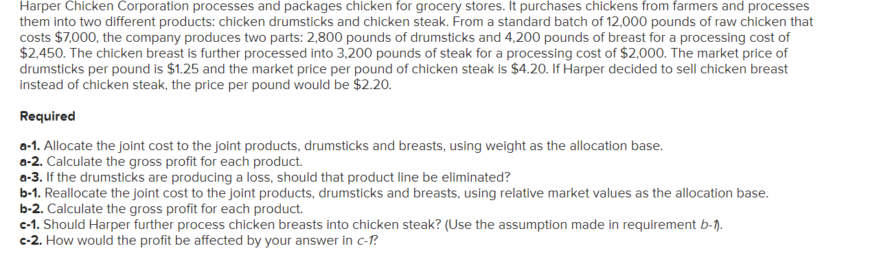 1.35 X 2,800 = $ 3,780 Chicken breast 1.35 X 4,200 =