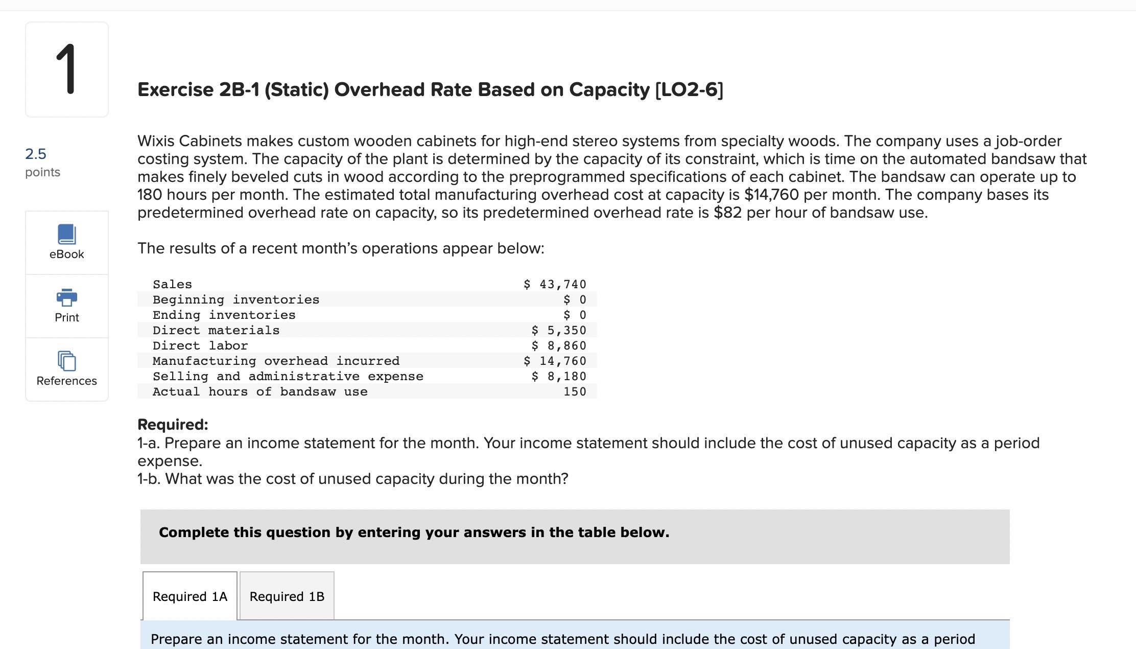  References Exercise 28-1 (Static) Overhead Rate Based on Capacity [L02-6] Wixis