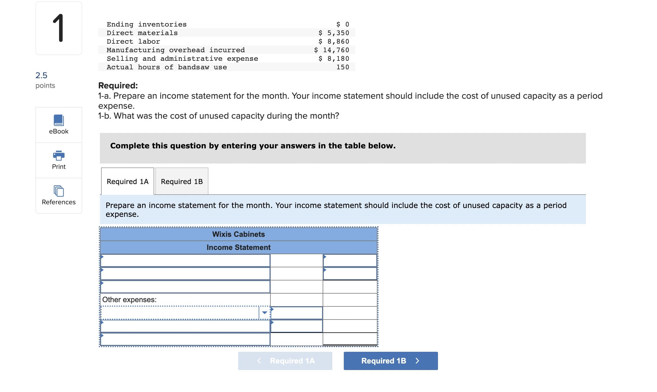 The company uses ajob-order costing system. The capacity of the plant is