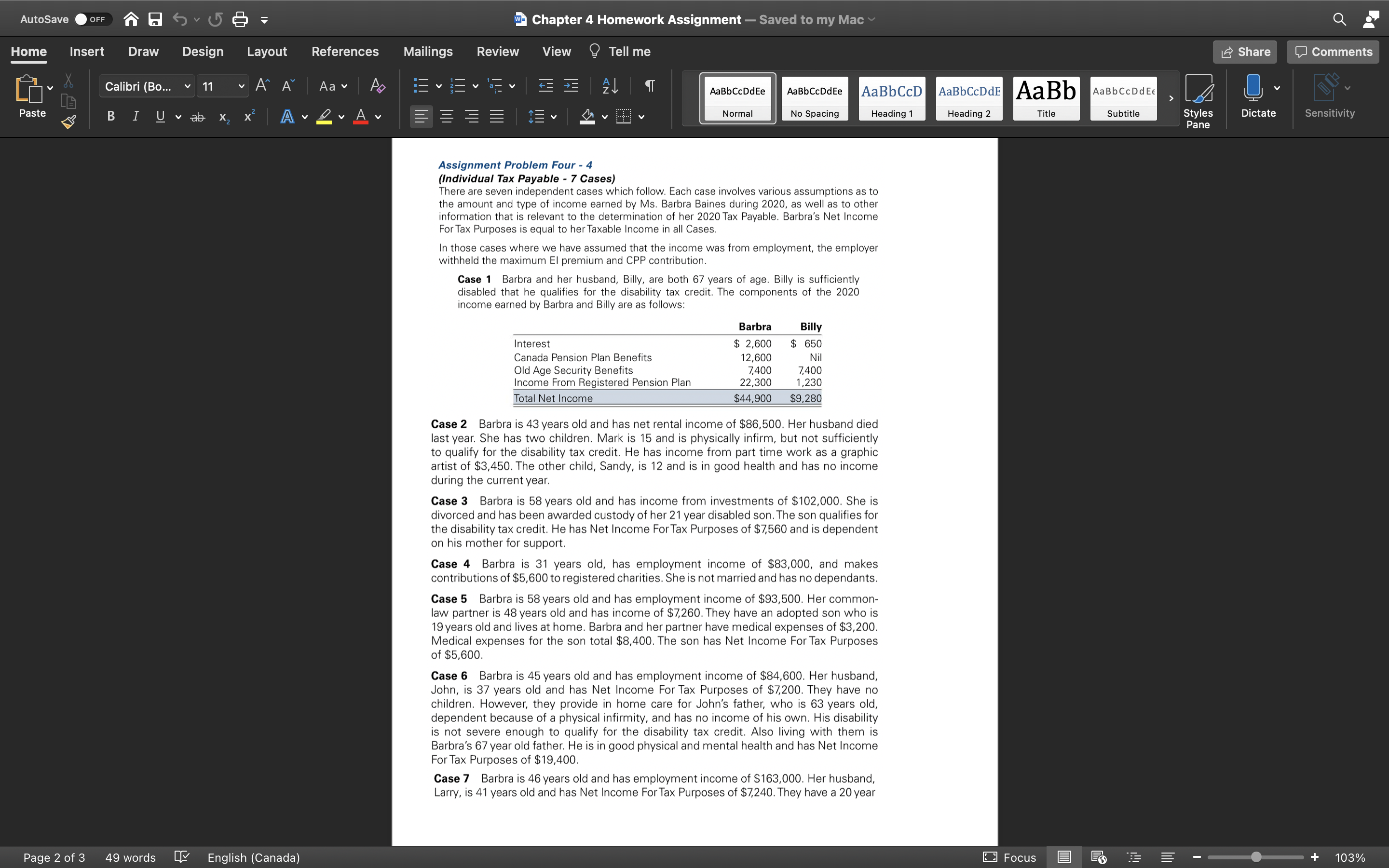 AutoSaVe .. ll E g s \"a Chapter 4 Homework Assignment