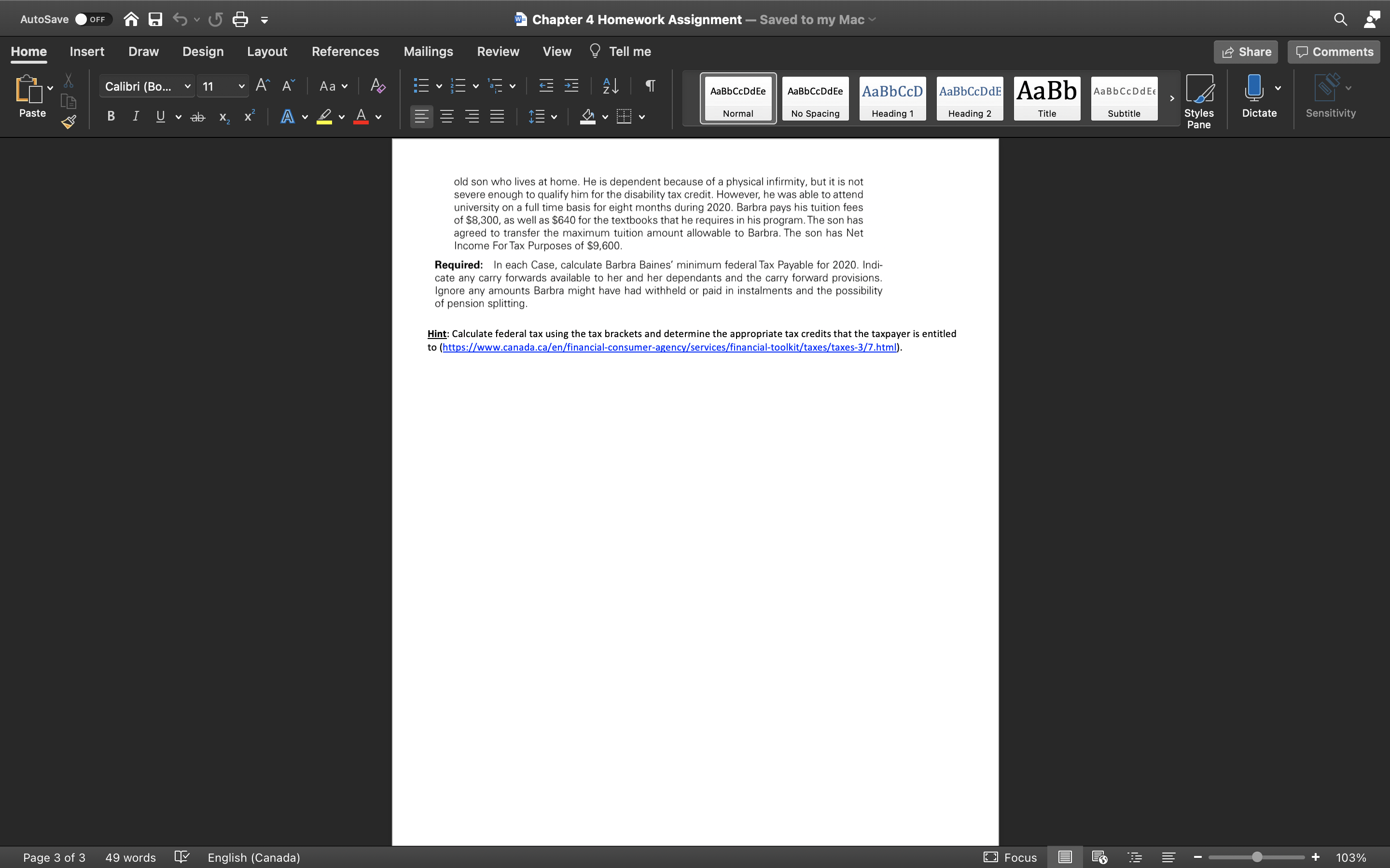 Home Insert Draw Design Layout References Mailings Review View '7 Tell me