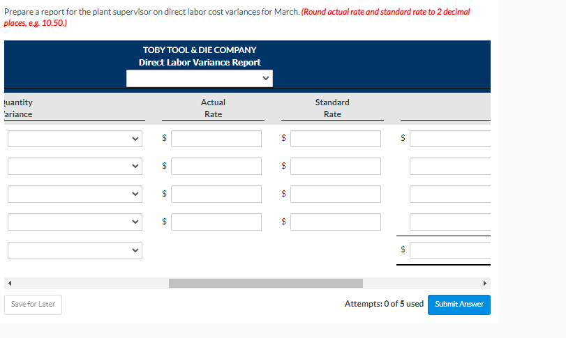 March 2020, Toby Tool & Die Company wzrk2d on four jobs. A